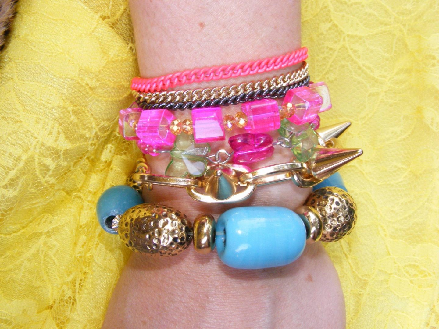 stack of bracelets