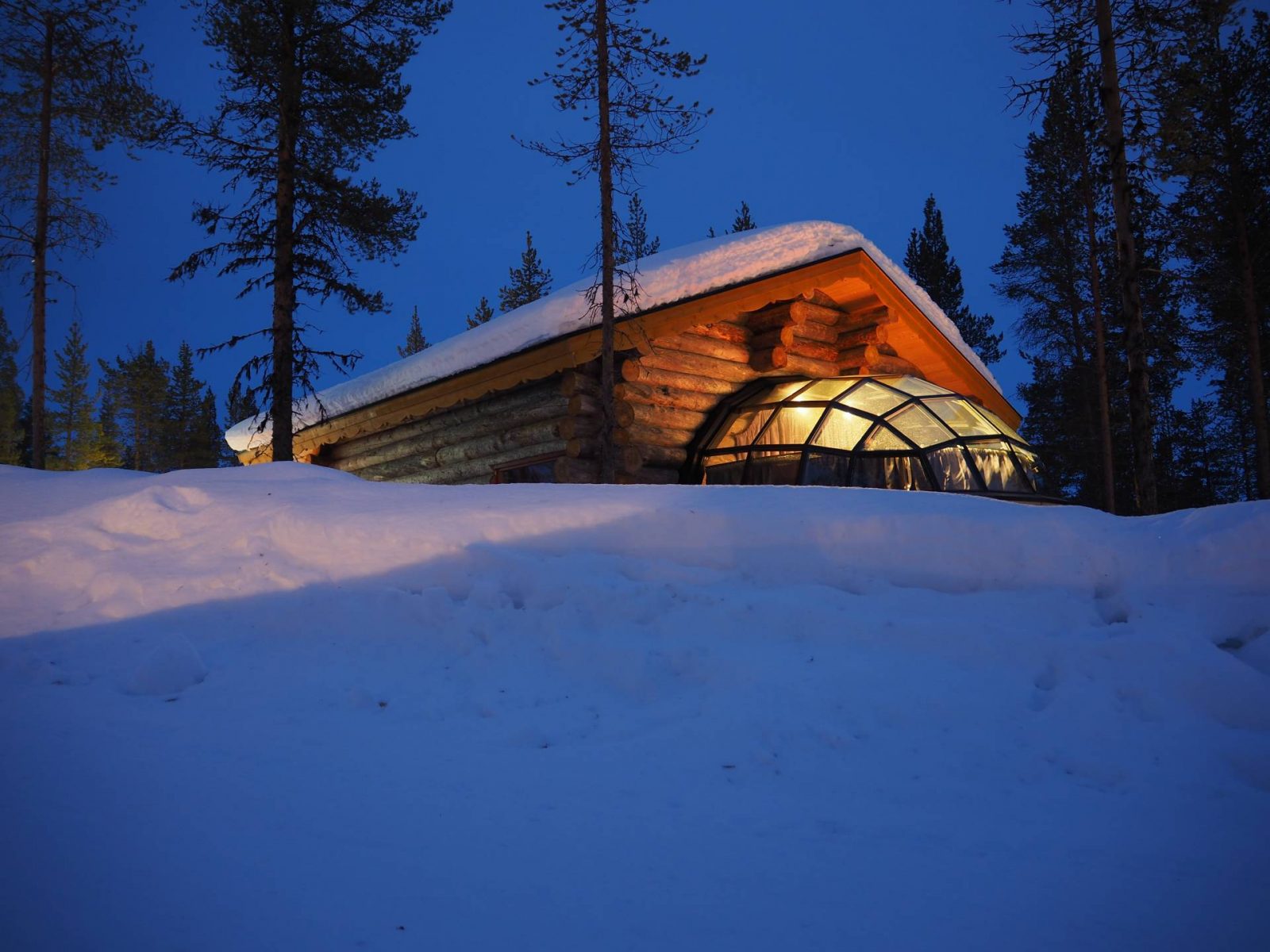 My Ideal Winter Retreat glass igloo in Finland, Northern Lights