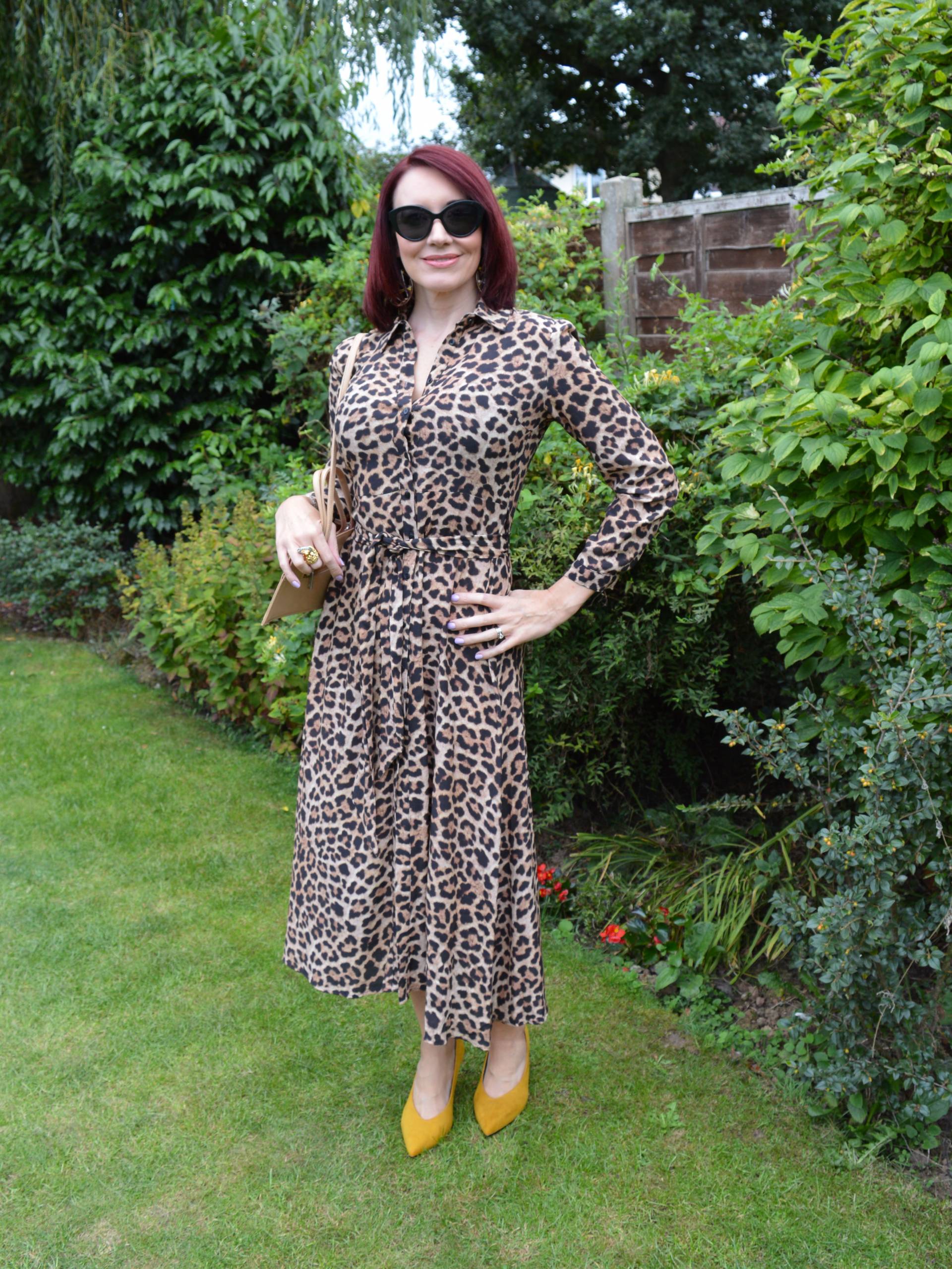 Zara leopard print shirt dress + link up