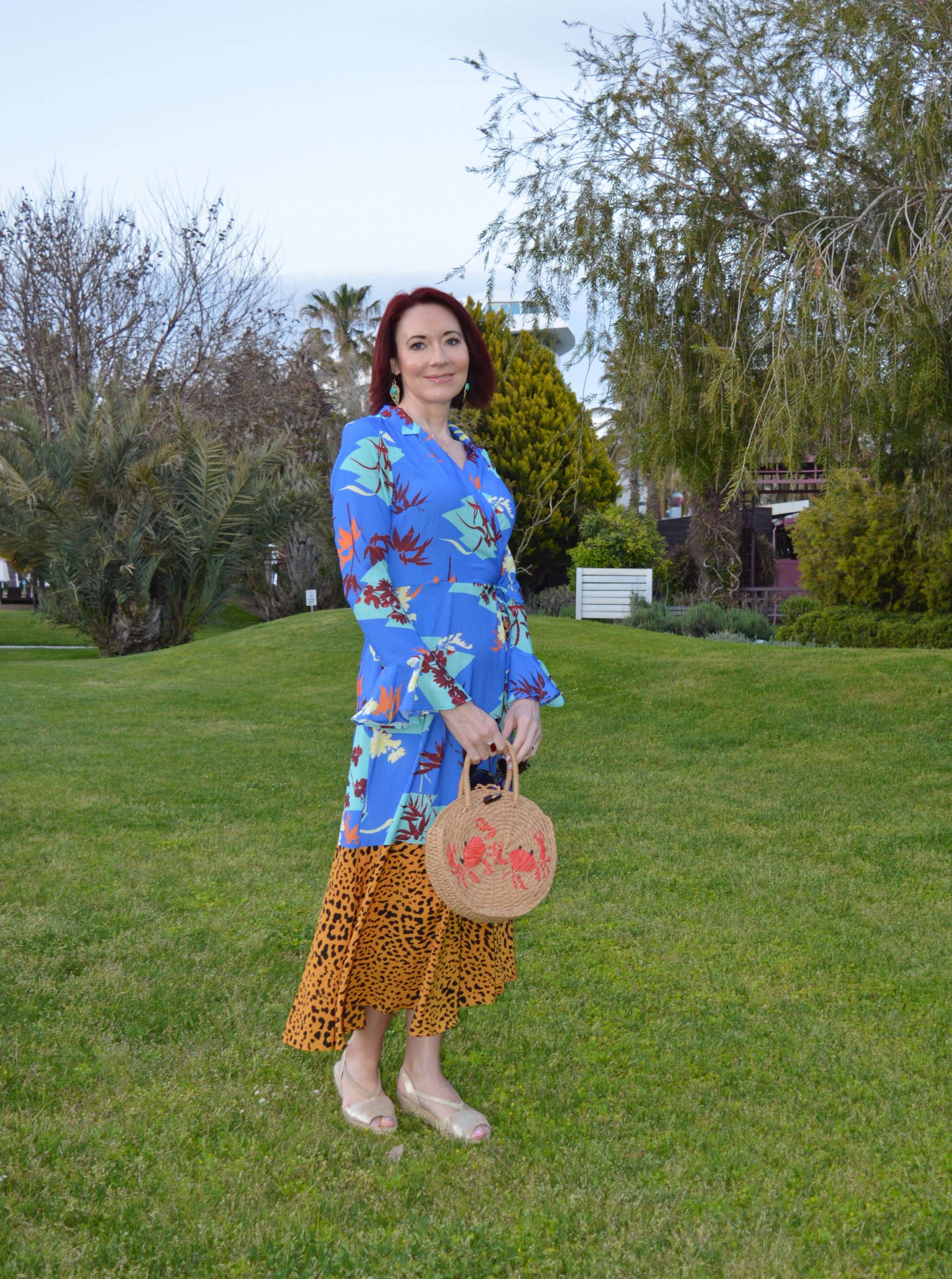 princess polly baby blue dress Asos Mixed Print Maxi Dress + link up