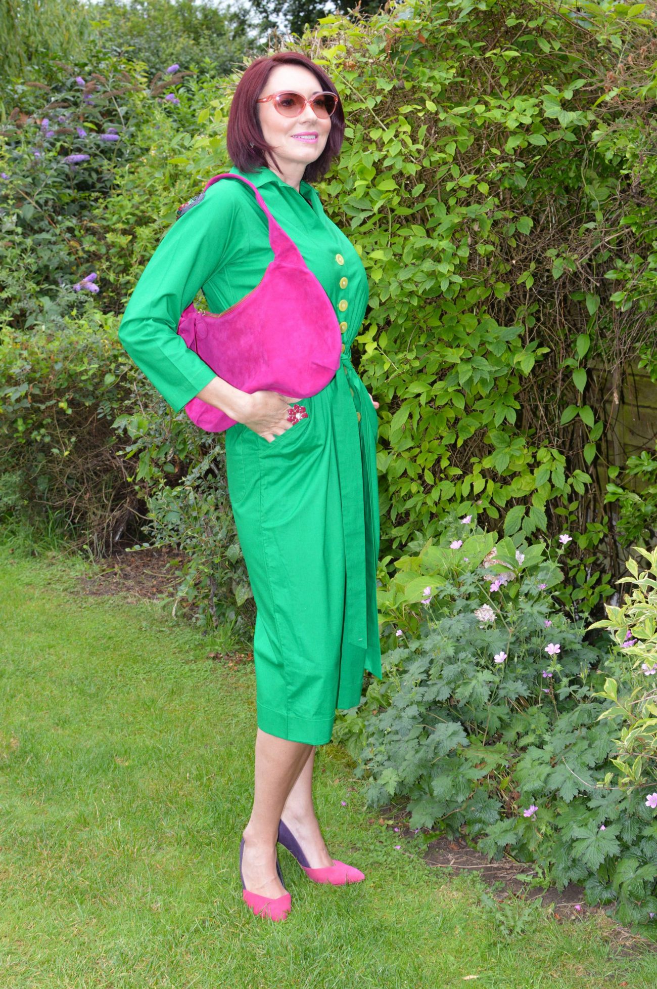Green Sequin Parrot Jumpsuit + Style With a Smile Link Up