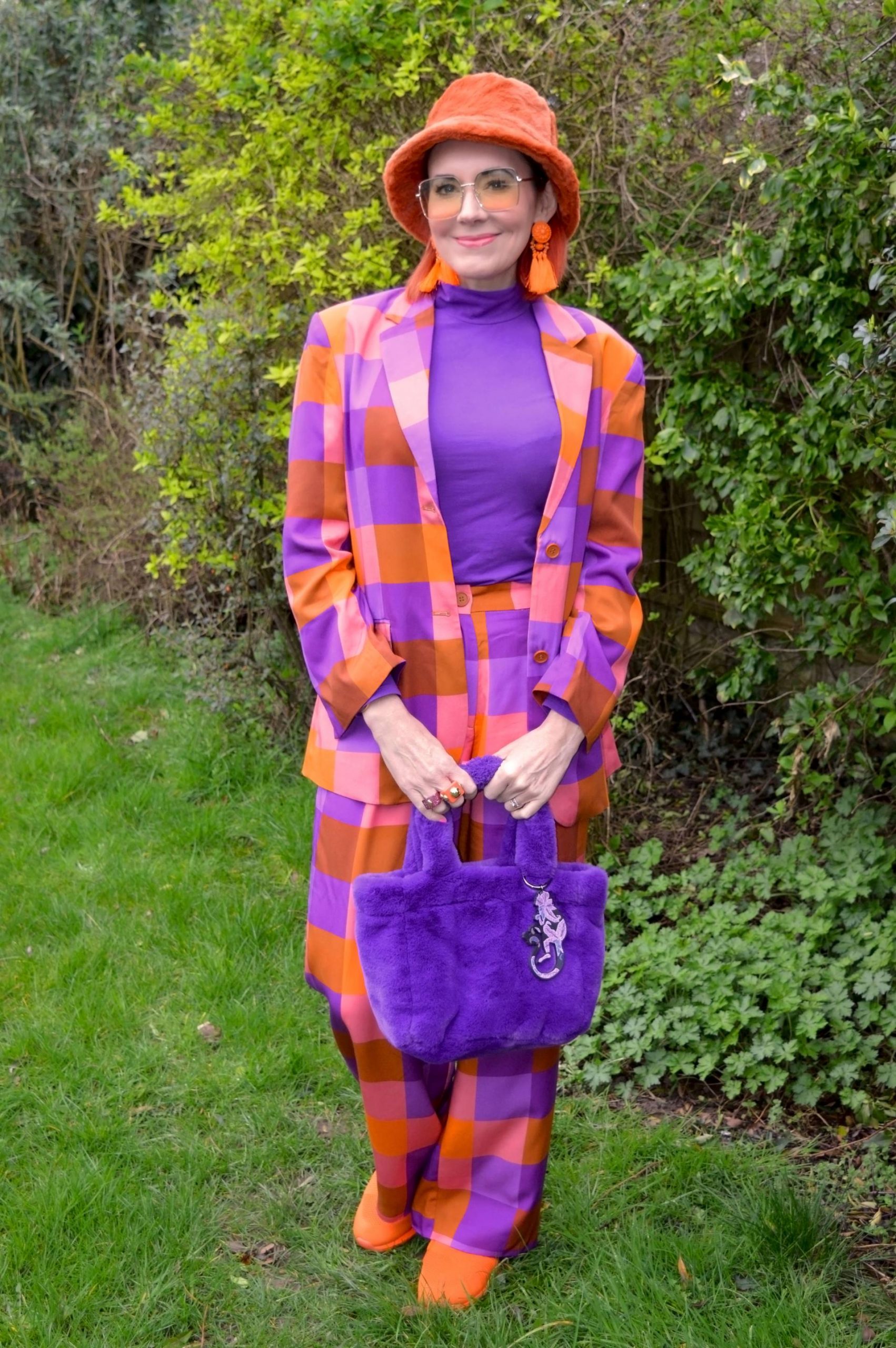 orange and purple combination dress Sheila Orange/Purple Paisley Dress Small